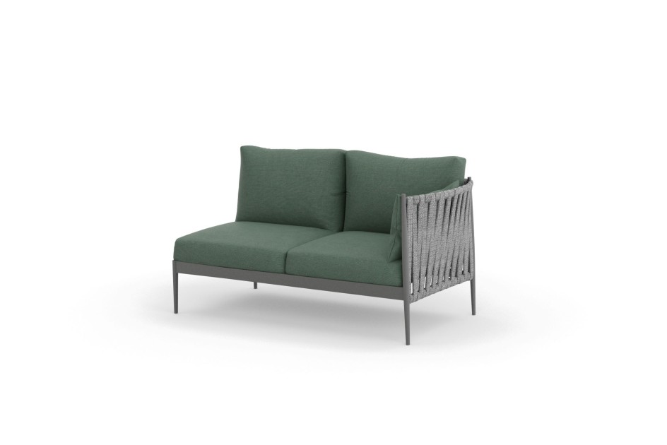 Ogrodowy moduł narożny 2 osobowy lewy MADERA