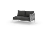 Ogrodowy moduł narożny 2 osobowy lewy MADERA