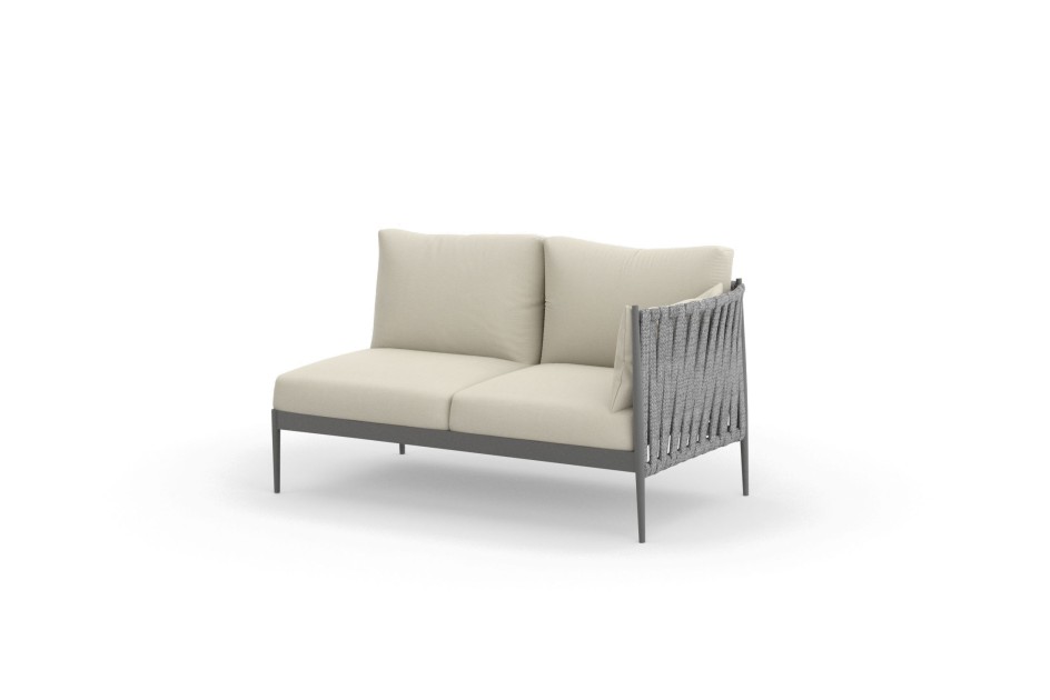 Ogrodowy moduł narożny 2 osobowy lewy MADERA