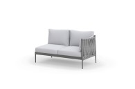 Ogrodowy moduł narożny 2 osobowy lewy MADERA