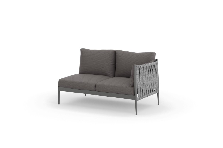 Ogrodowy moduł narożny 2 osobowy lewy MADERA