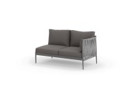 Ogrodowy moduł narożny 2 osobowy lewy MADERA