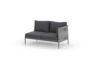 Ogrodowy moduł narożny 2 osobowy lewy MADERA