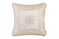 Złota poduszka zimowa  Snowflake III  50x50 cm