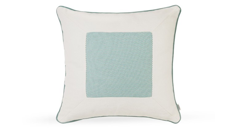 Poduszka dekoracyjna Screen Turkus/Vanilla 50x50 cm