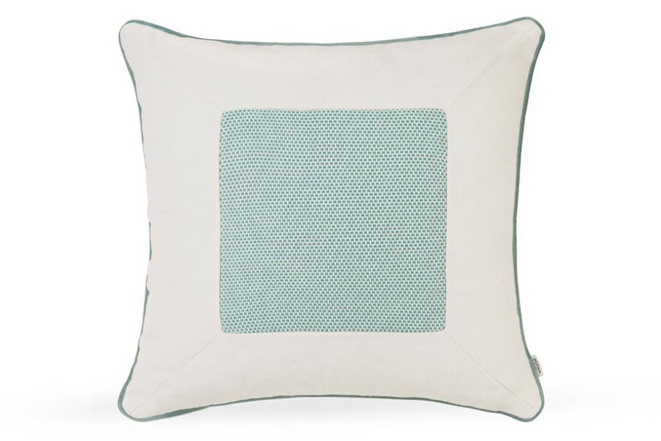 Poduszka dekoracyjna Screen Turkus/Vanilla 50x50 cm