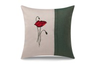 Poduszka dekoracyjna Mak Szmaragd 45 x 45 cm