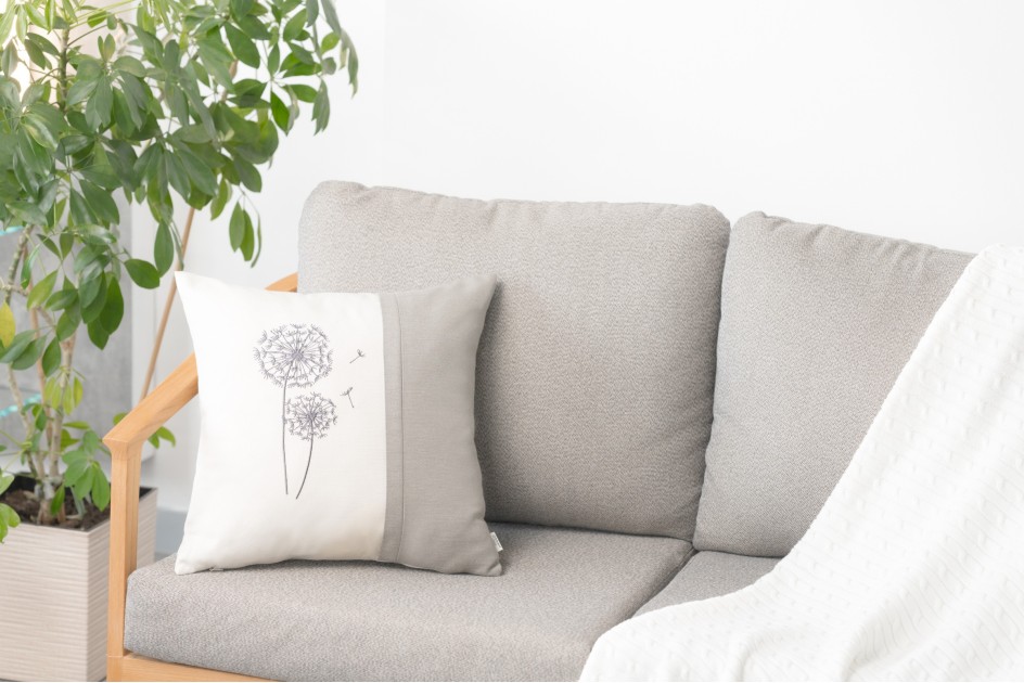 Poduszka dekoracyjna Dmuchawiec Stone 45 x 45 cm