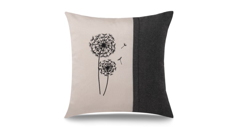 Poduszka dekoracyjna Dmuchawiec Antracyt 45 x 45 cm