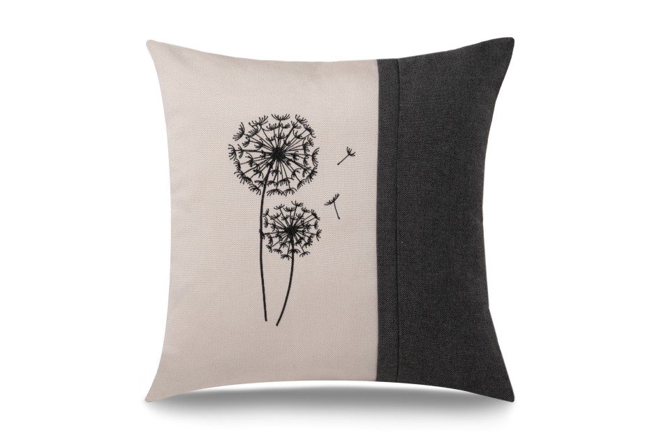 Poduszka dekoracyjna Dmuchawiec Antracyt 45 x 45 cm