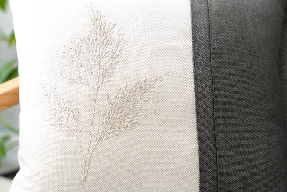 Poduszka dekoracyjna Miskant Antracyt 45 x 45 cm