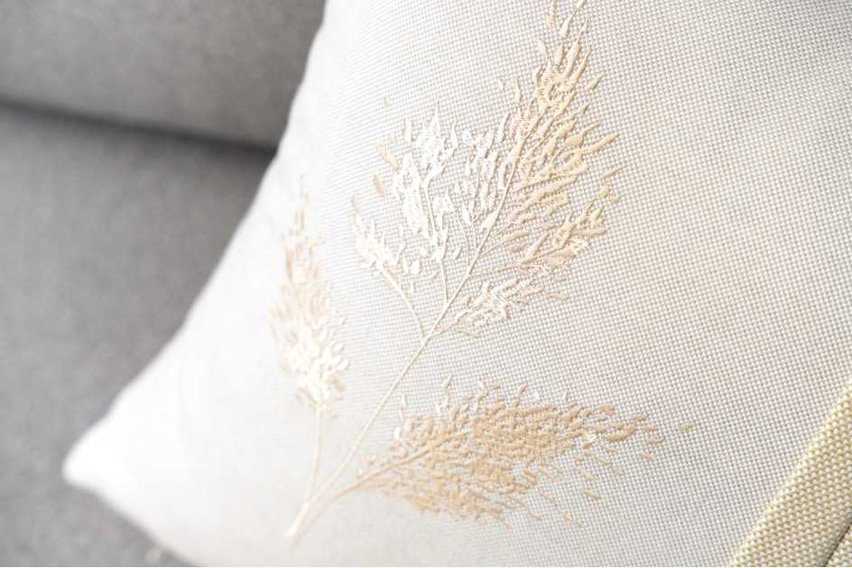 Poduszka dekoracyjna Miskant Beż 45 x 45 cm