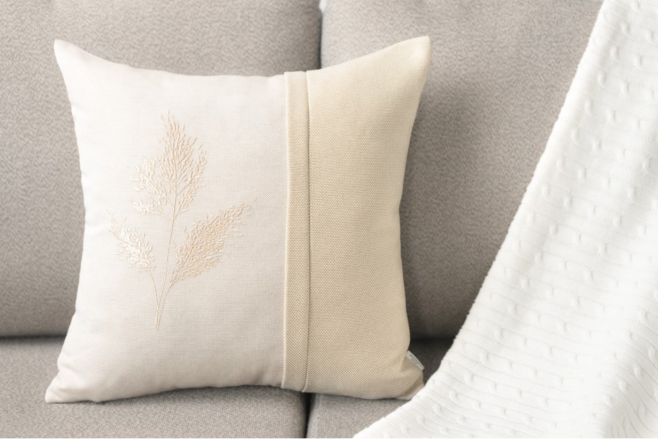 Poduszka dekoracyjna Miskant Beż 45 x 45 cm