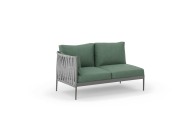 Ogrodowy moduł narożny 2 osobowy prawy MADERA - Doram design